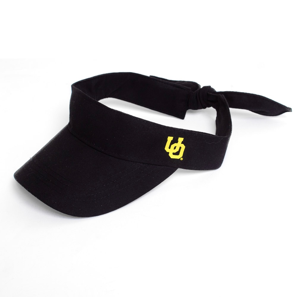 Interlocking UO, Zoozatz, Black, Visor, Polyester, Accessories, Unisex, Softball, Tie Back, 744201